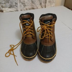 POLAR EDGE DUCK BOOTS BROWN SIZE 4